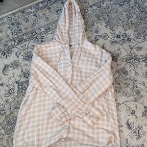 Tan Hooded Flannel